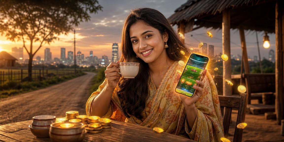 কুমিল্লায় একজন বাংলাদেশি তরুণী মোবাইলে bk99vip লটারি খেলছেন